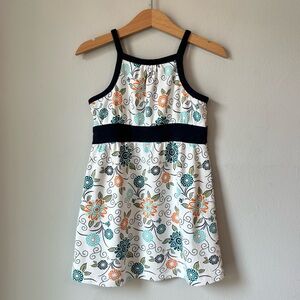 Tea Collection White Floral Blooms A-Line Dress Size 3T